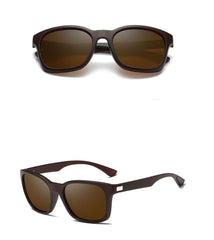 Men's Polarized Square 'Drive In' Plastic Sunglasses