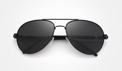 Men's Polarized Aviator 'Freeway' Metal Sunglasses