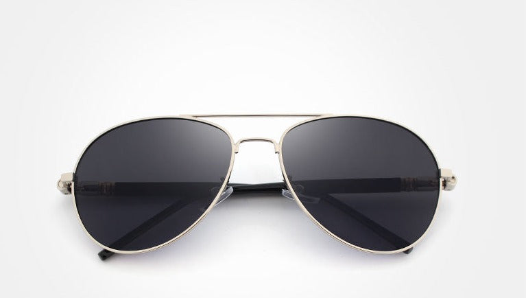Men's Polarized Aviator 'Freeway' Metal Sunglasses
