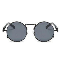 Men's Round  'Touch of Modern' Metal Sunglasses