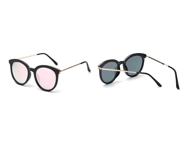 Women's Oversized Round 'Magic Mirror' Metal Sunglasses