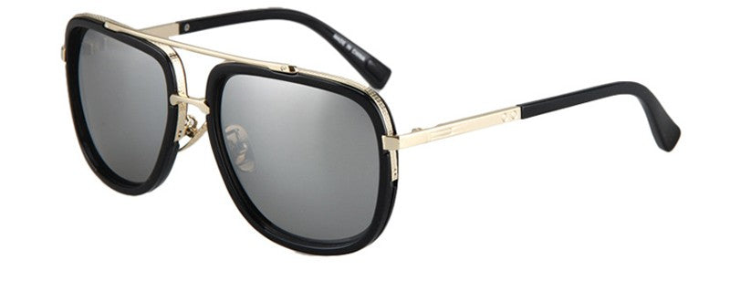 Men's Square 'Ibiza' Plastic and Metal Sunglasses