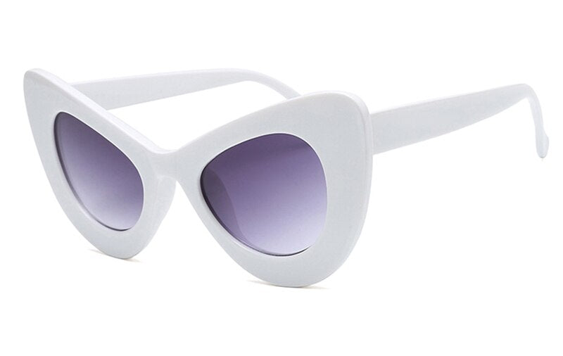 Buy Haute Sauce Women Pink Lens White Cateye Sunglasses(HSSG1051) at  Amazon.in