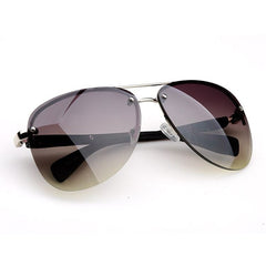 Women's Rimless Aviator 'Great Wear' Metal Sunglasses