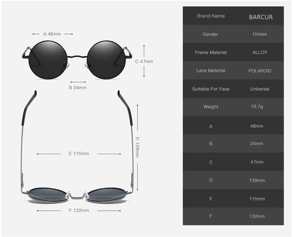 Unisex Polarized Oval 'Flower Power' Metal  Sunglasses