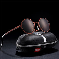 Men's Classic Oval 'Casper' Metal Sunglasses