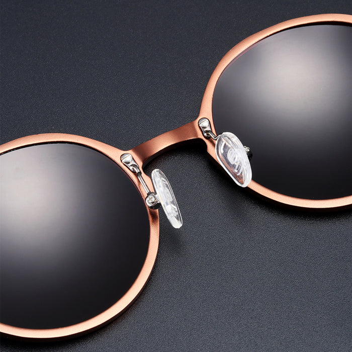 Men's Classic Oval 'Casper' Metal Sunglasses