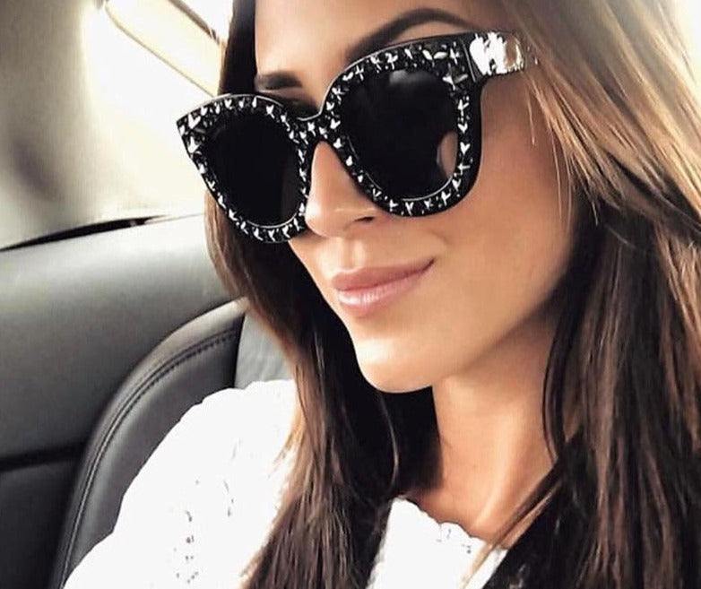 Women's Oversized Square 'Star For All Season' Plastic Sunglasses