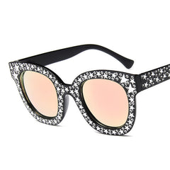 Women's Oversized Square 'Star For All Season' Plastic Sunglasses