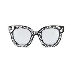 Women's Oversized Square 'Star For All Season' Plastic Sunglasses