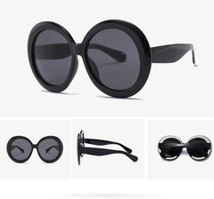 Women's Oversized Round 'Goddess Edna' Plastic Sunglasses