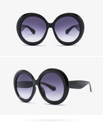 Women's Oversized Round 'Goddess Edna' Plastic Sunglasses