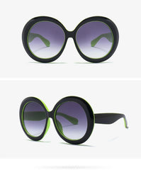 Women's Oversized Round 'Goddess Edna' Plastic Sunglasses