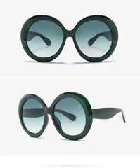 Women's Oversized Round 'Goddess Edna' Plastic Sunglasses