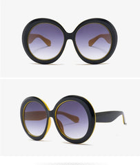 Women's Oversized Round 'Goddess Edna' Plastic Sunglasses