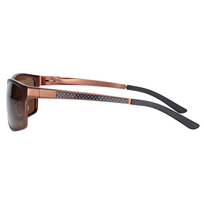 Men's Classic Rectangular 'Bright Light' Metal Sunglasses