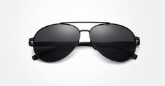 Men's Aviator Polarized 'The Pilot 1020' Metal Sunglasses