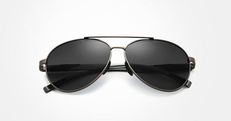 Men's Aviator Polarized 'The Pilot 1020' Metal Sunglasses