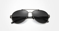 Men's Aviator Polarized 'The Pilot 1020' Metal Sunglasses