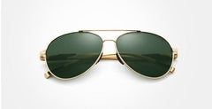 Men's Aviator Polarized 'The Pilot 1020' Metal Sunglasses