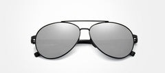 Men's Aviator Polarized 'The Pilot 1020' Metal Sunglasses