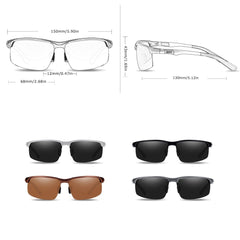 Men's Semi Rimless Sport 'Top Speed' Metal Sunglasses