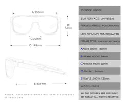 Men's Sports Polarized 'Backside Air' Plastic Sunglasses