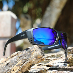 Men's Ultra Light Plastic and Titanium 'Boned' Wrap Around Sport Sunglasses