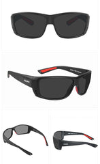 Men's Ultra Light Plastic and Titanium 'Boned' Wrap Around Sport Sunglasses