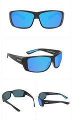 Men's Ultra Light Plastic and Titanium 'Boned' Wrap Around Sport Sunglasses