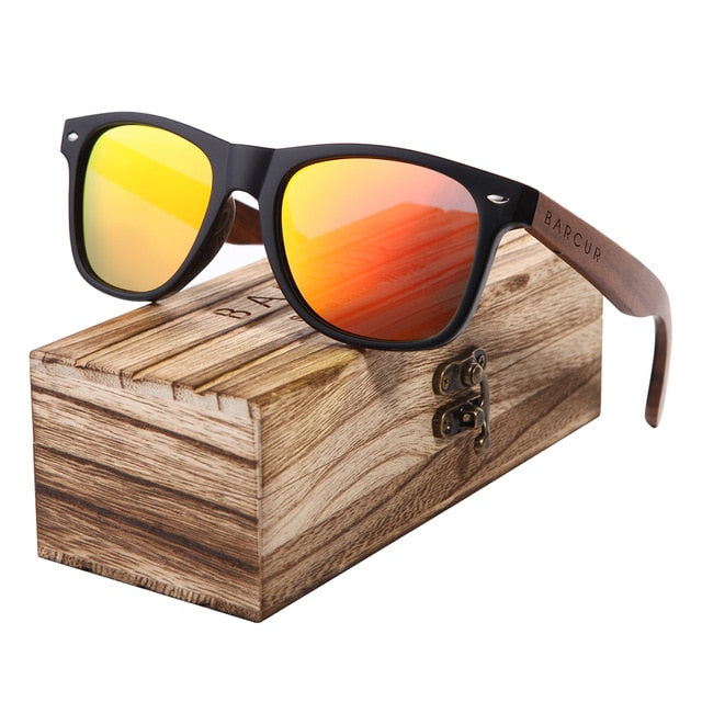 Men's Ferer 'Wall Block' Wooden Sunglasses