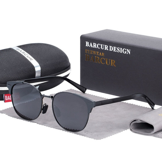 Men's Polarized Pilot 'Top Down' Metal Sunglasses