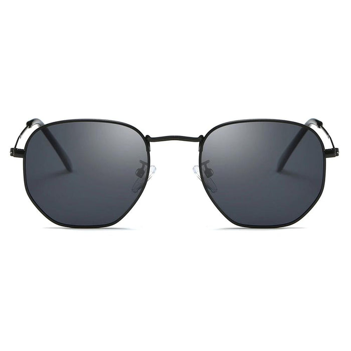 Men's Polarized Hexagon 'Herbie' Metal Sunglasses