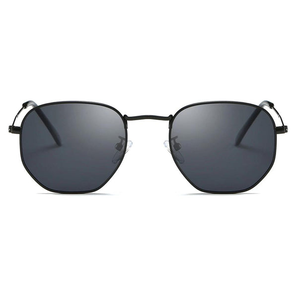 Men's Polarized Hexagon 'Herbie' Metal Sunglasses