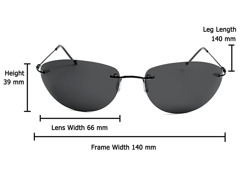 Men's Polarized Rimless Oval The Matrix 'Neo| Revolutions' Metal Sunglasses