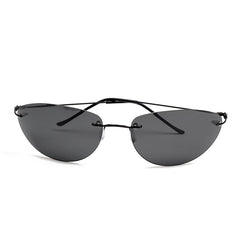 Men's Polarized Rimless Oval The Matrix 'Neo| Revolutions' Metal Sunglasses