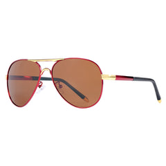 Men's Polarized Aviator 'Patrol' Metal Sunglasses