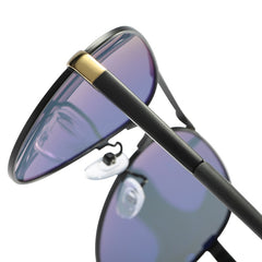 Men's Polarized Aviator 'Patrol' Metal Sunglasses