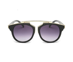 Women's Round 'Katana' Plastic Sunglasses