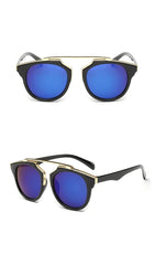 Women's Round 'Katana' Plastic Sunglasses