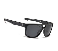 Men's Square Polarized 'Front Side' Plastic Sunglasses