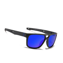 Men's Square Polarized 'Front Side' Plastic Sunglasses