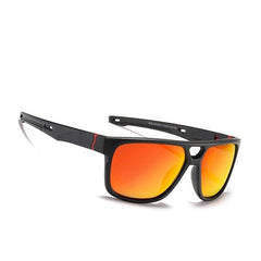 Men's Square Polarized 'Front Side' Plastic Sunglasses