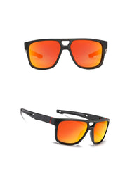 Men's Square Polarized 'Front Side' Plastic Sunglasses