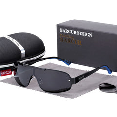 Men's Polarized Rimless 'Grand Prix' Metal Sunglasses