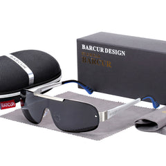 Men's Polarized Rimless 'Grand Prix' Metal Sunglasses