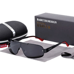 Men's Polarized Rimless 'Grand Prix' Metal Sunglasses