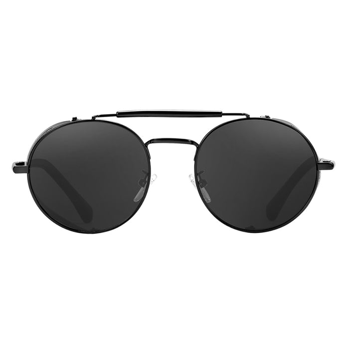 Unisex Rounded Oval 'Glacier' Metal Sunglasses