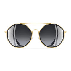 Women's Hexagonal Rounded 'Under The Bridge' Metal Sunglasses