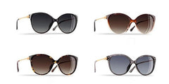 Women's Polarized Cat Eye 'Touch of Modern' Metal Sunglasses